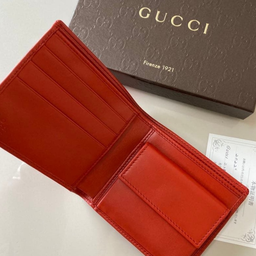 Gucci Red Quilted Leather Card & Key Wallet - Picture 5 of 7